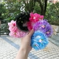 thumbnail image 4 of 3pcs Girl Bun Cover Snood Hair Net Hair Nets Latin Women Ballet Dance Crochet Snoods With Flower Headwears, 4 of 7