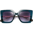 thumbnail image 2 of FEISEDY Oversized Square Pearl Inlay Arm Cat Eye Fashion Sunglasses for Women B2625, 2 of 14