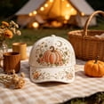 thumbnail image 4 of Halloween 3D Embroidered Baseball Cap, Breathable-Washed Adjustable Hat, with Witch, Ghost, Crow, Black Cat, Pumpkin & Bat Design, Suitable for Halloween Parties and Daily Styling, 4 of 5