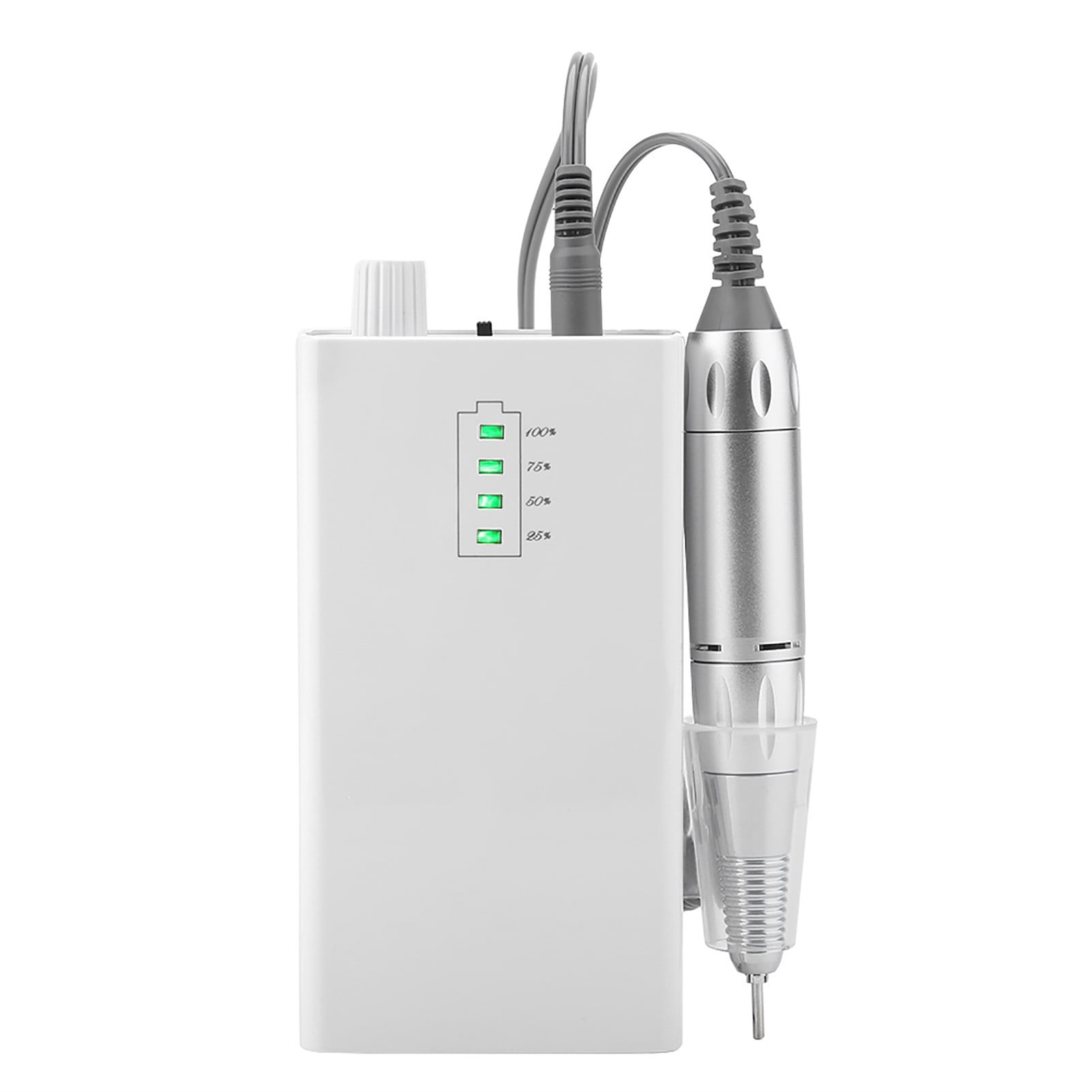 Suodoka Portable Rechargeable Electric Nail Drill Machine 30000 RPM Cordless Manicure Pedicure Pen 10.6 inches / 27 cm, White