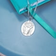 thumbnail image 4 of Picturesongold.Com Saint Quentin - Oval Necklace Pendants - 1/2 x 2/3 inch Size of Dime, Solid 14K White Gold, 4 of 8