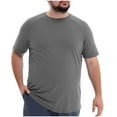 thumbnail image 5 of Stamzod Oversized Tshirts for Men Solid Color Summer Basic Tee Shirts Mens Casual Short Sleeve Crewneck T Shirt Gray E S, 5 of 6