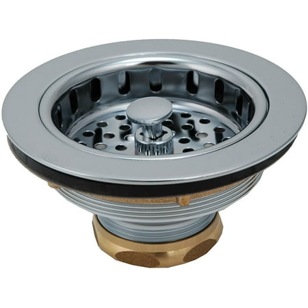 

Solid Brass Duo Basket Strainer for Kitchen Sinks (Chrome)