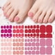 thumbnail image 5 of Pegatinas adhesivas para uñas de los pies, tiras de esmalte de uñas de los pies, calcomanías de manicura para mujeres, pegatinas de cobertura completa de Color sólido, 5 of 7