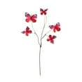 thumbnail image 2 of Gallickan Christmas Artificial Dried Branch, Butterfly Floral Arrangement for Christmas Tree Decoration, Fake Flower Spray for Home Decor, Winter Theme Decor, Red, 2 of 6