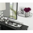 thumbnail image 7 of Kate and Laurel Ciel Modern Glam Metal Wall Shelf Set, Set of 2, Silver, Elegant Wall Decor and Storage, 7 of 7