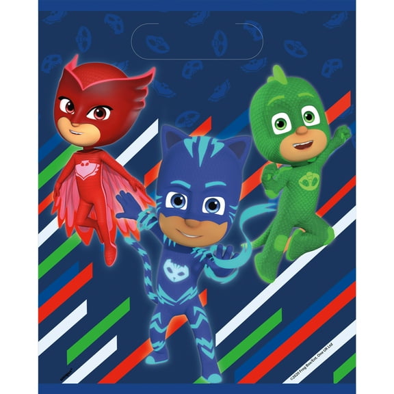 PJ Masks Plastic Multi-color Party Bags, 8 Count