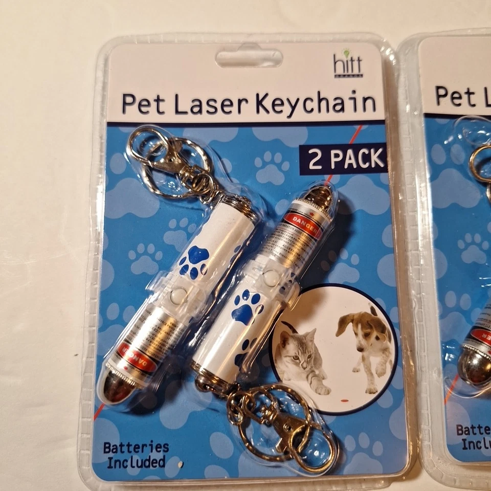 CRESTIN- Hitt Pet And Cat Laser Pointer Keychain, Pack Of 2, Batteries Included 4 Total