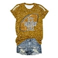 thumbnail image 4 of Womens Sequin Football T-Shirts 2025 Game Day Casual Loose Short Sleeve Tees Crewneck Vintage Fashion Tops, 4 of 5