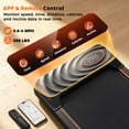 thumbnail image 3 of Walking Pad with 12-Level Auto Incline, 4 MPH Under Desk Treadmill, 2.5HP Motor, 16% Incline, APP & LED Display, 300 LBS Capacity for Home Office, Orange, 3 of 8