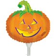 thumbnail image 2 of PMU Halloween Pre-Inflated Balloons "Whimsical Pumpkin" 9 Inch Air-Filled Pre-inflated with a Cup and a Stick (12/Pkg) Pkg/1, 2 of 2