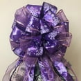 Christmas Tree Decoration Bow Purple Christmas Tree Topper 13X34 Inches