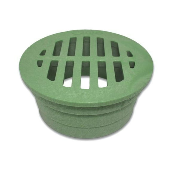 3 in. Green Round Polyethylene Drain Grate