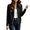 Black, variant on Women Ribbed Knit Zip Up Jackets, Crew Neck Casual Fall Long Sleeve Cardigan Jackets Beige Size XL