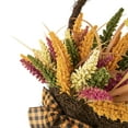 thumbnail image 4 of Northlight Autumn Harvest Hanging Basket with Artificial Foliage and Checkered Bow - 22", 4 of 6