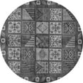 thumbnail image 1 of Ahgly Company Indoor Round Abstract Gray Modern Area Rugs, 6' Round, 1 of 4