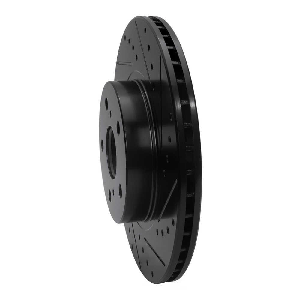 Dynamic Friction Company 633-76028R DFC Brake Rotor - Drilled And Slotted - Black