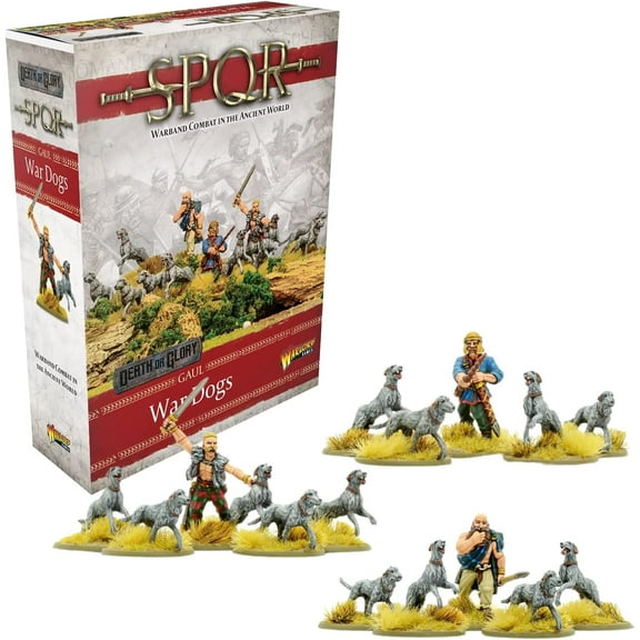 Wargames Delivered SPQR: Gaul - War Dogs 28mm Miniatures Wargaming - Includes 3 Warlord Resin Models,12 Dogs, Revised Edition Dogs Card, Digital Bundle-Ancient Roman Plastic Model Kit by Warlord Games