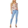 thumbnail image 4 of PAIGE womens  Verdugo Ratatouille W/ Gusto Hem Mid Rise Ultra Skinny Ankle Jean,, 4 of 5