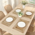 thumbnail image 2 of Unique Bargains Set of 8 Washable Wipeable Heat Resistant Table Placemat Gold 18x12in, 2 of 6
