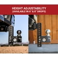 thumbnail image 6 of Weigh Safe TTMW6-2.5-XL-KA 6 in. Drop Truetow Middle Weight Distribution Hitch for 2.5 in. Receiver 12.5K with WS05, Black, 6 of 6