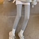 thumbnail image 5 of Mallas de longitud completa para mujer, forro de felpa grueso cálido para niñas, trabajo, oficina, escuela, deportes, moda, pantalones Prendas para la parte inferior del cuerpo Gris claro L Minnieouse AP012529-01, 5 of 6
