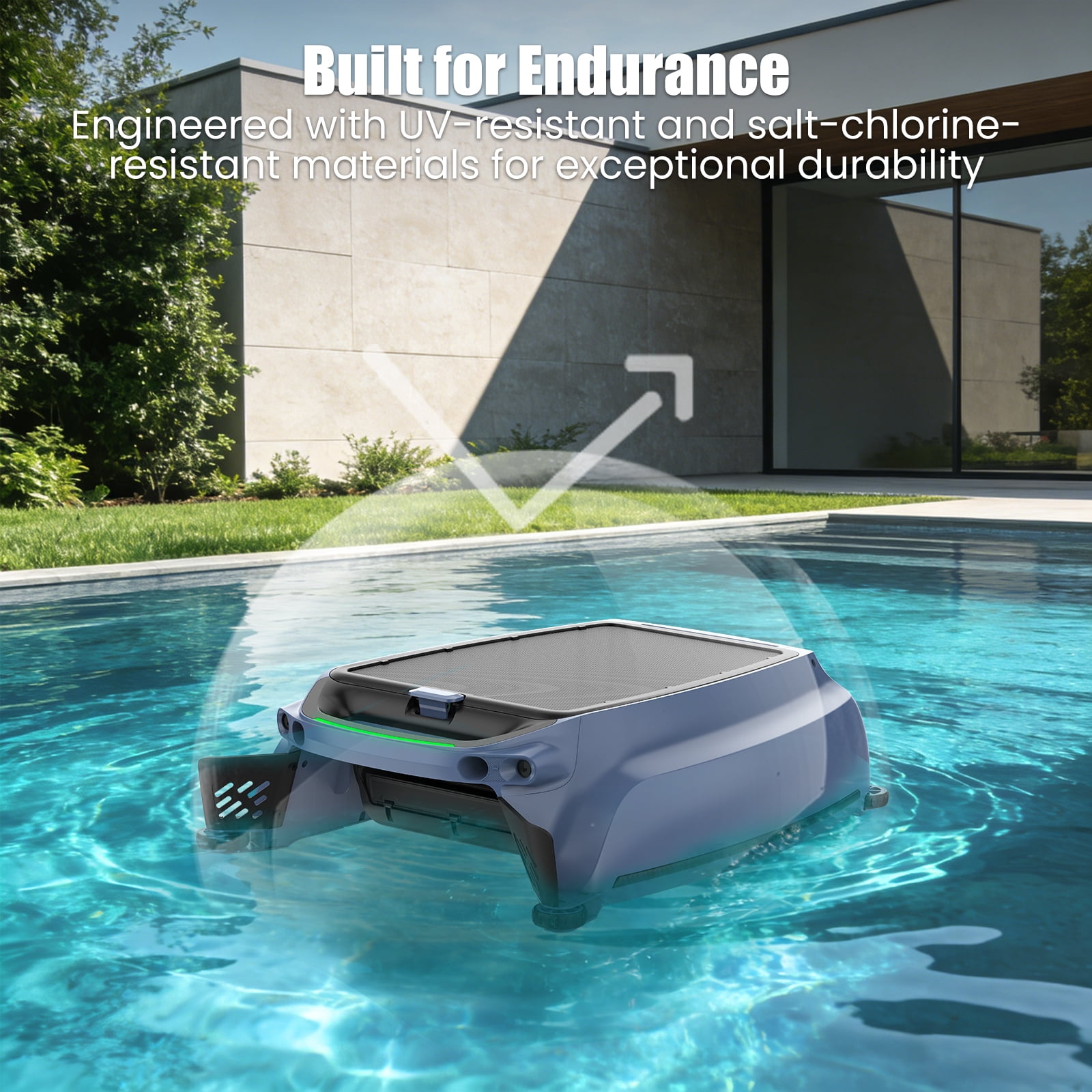 AIRROBO SP200 Pool Skimmer Solar Powered Robotic Cleaner with App Control,20-Hour Runtime,Smart Obstacle Avoidance