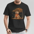 thumbnail image 2 of Golden Retrievers Hello Autumn Leaf Fall Dog Lover Seasonal Thanksgiving Casual Comfortable Cotton T-Shirt Outdoor Nature Pet Owner Gift Tee, 2 of 3