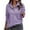 Purple #1, variant on Fartey Sweatshirts for Women Lapel Button Pullover Loose Casual Long Sleeve V Neck Sweatshirt Dressy Casual Wock Tops with Pockets Black XL