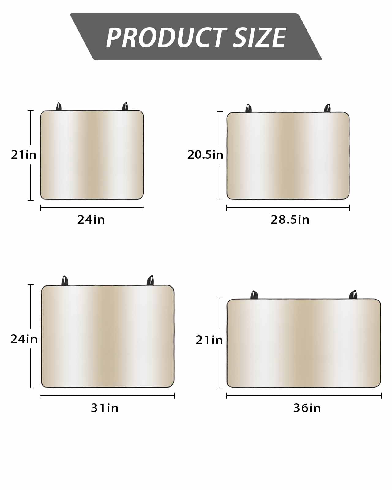 Stove Top Covers for Electric Stove, Beige White Ombre Glass Stovetop Cover Protector, Country Minimalist Abstract Gradient Induction Cooktop Protector Oven Mat for Kitchen Countertop 36"x21"
