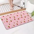 thumbnail image 4 of Strawberry Plants Fruit Polka Dot Pink Pattern Bathroom Rugs Mat,Non Slip Microfiber Bathroom Rug,Rubber Backing,Soft Bathroom Mats for Bathroom Floor,Tub and Shower,17x30in(43x75cm), 4 of 5