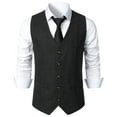 thumbnail image 2 of Mens Vests Casua Qiggri Men's Casual Business Vests Lightweight Waistcoat Slim Fit Suit Vest Work Vest For Men, 2 of 7