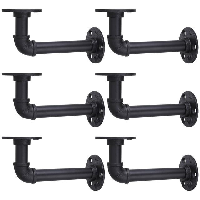 Soportes de estantería MUZIK Industrial Pipe, de montaje en pared, de alta resistencia