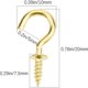 thumbnail image 1 of Mini Roof Screw Hooks 200 pcs 1/2 inch Copper Hooks Screw Hooks For, 1 of 4