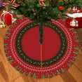 thumbnail image 6 of EWASWON Christmas Red Round Christmas Tree Skirt 20 Inch - Non-Slip Polyester, Festive Holiday Prints, Durable Pet-Friendly Xmas Decor Mat, 6 of 8