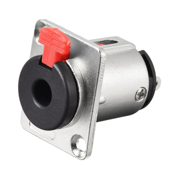 Uxcell 6.35mm 1/4 Inch Female Stereo TRS Audio Socket Jack Connector Panel/Chassis Mount
