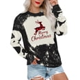 thumbnail image 1 of Sudaderas Navideñas de Cuello Redondo Para Mujer, Sudaderas Con Capucha de Manga Larga, Estampado Informal, Tops Holgados Con Cordón Y Bolsillos Odeerbi  ODB193249, 1 of 6