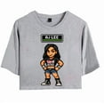 thumbnail image 4 of AJ Lee Merch 8 Bit T-Shirt For Women&Girls Midriff Short Sleeve Summer Clothing Vest Tee, 4 of 5