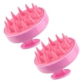 thumbnail image 1 of Masajeador de Cuero Cabelludo de Silicona Suave Rosa para Crecimiento y Anticaspa, 1 of 7