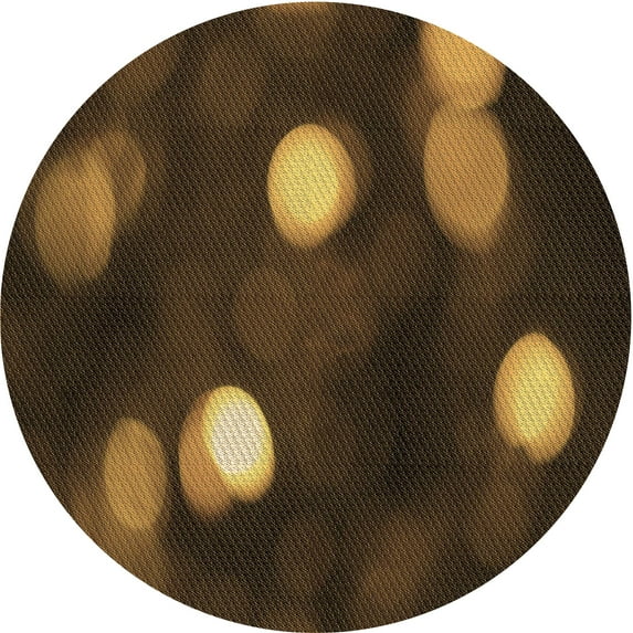 Ahgly Company Machine Washable Indoor Round Transitional Saddle Brown Area Rugs, 4' Round