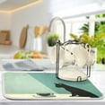 thumbnail image 2 of Yayeee Dish Drying Mat for Kitchen Counter Ultra Absorbent Easy Clean Pad 24x18", Black Cat, 2 of 7