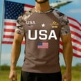 thumbnail image 3 of Men's USA Patriotic Independence Day Shirt American Flag Graphic Casual Fourth of July Tee, 3 of 5