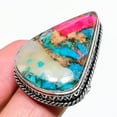 thumbnail image 2 of Natural Spiny Oyster Gemstone Handmade 925 Sterling Silver Ring Size 10, 2 of 2