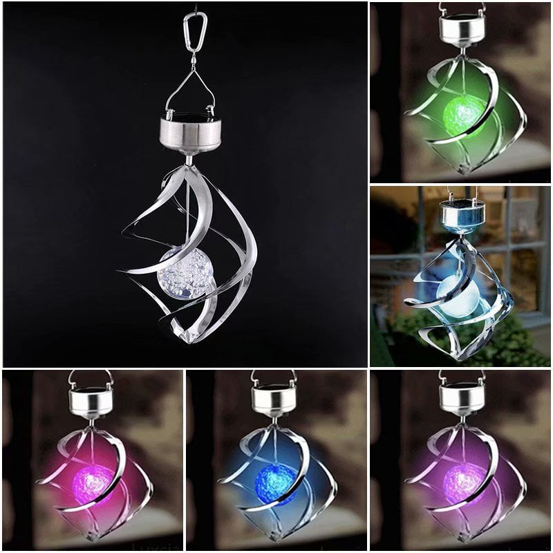 Solar LED Light Wind Chime Courtyard Outdoor Wind Light Hanging Wind Spinners