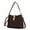 Brown, variant on Ezra Snake embossed Vegan Leather Womens Shoulder Bag by Mia K