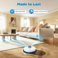 thumbnail image 2 of Robot Mop with Self-Emptying Base, 60min Cleaning, 360° Full-Surround Wipe Smart Robot Vacuum Cleaner Sweeping Mopping Smart Mop with Humidifying Function, Wet and Dry Available, 2 of 9