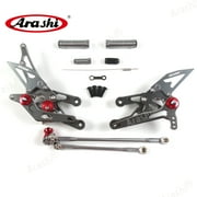 Arashi (Version 2.0)Adjustable Rearsets for HONDA CBR1000RR 2004 - 2007 / CBR600RR 2003 - 2005 2006 Motorcycle Accessories Reversed or GP Shift Footrests Foot Pegs Rear Set Gray