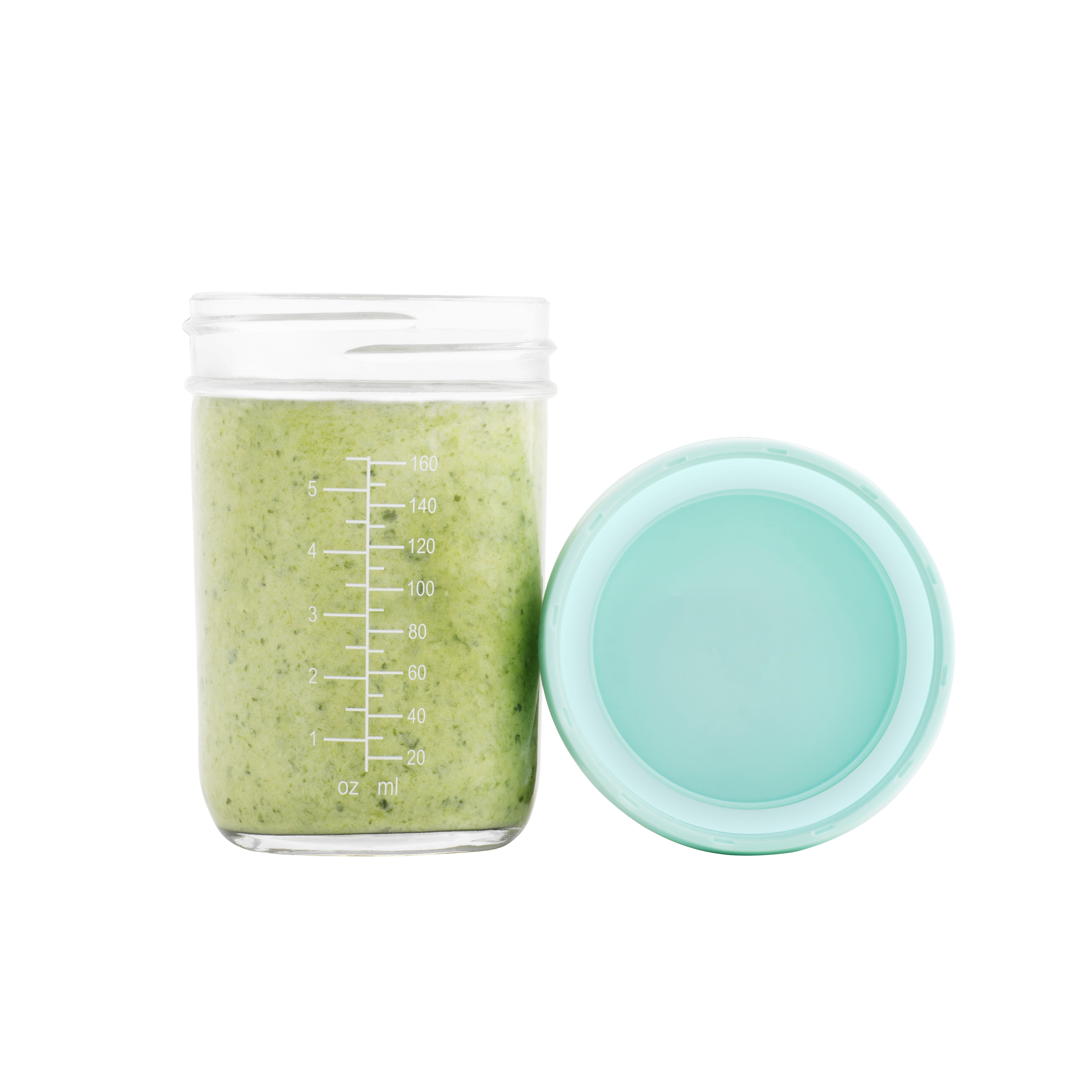 Babymoov  BPA Free glass food storage containers, Leakproof Lids, Microwave, Freezer & Dishwasher Safe, 4 x 8oz