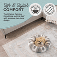thumbnail image 2 of Best Friends by Sheri Patterned Lux Faux Fur Calming Donut Dog Bed, Gray, Small, 23x23, 2 of 7