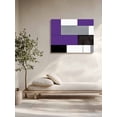 thumbnail image 5 of Purple Grey Wall Art for Living Room, Canvas Picture Wall Decor for Bathroom Bedroom, Modern Purple Geometric Painting Artwork for Office Kitchen Hallway Dining Room Home Decorations 16"x20", 5 of 8
